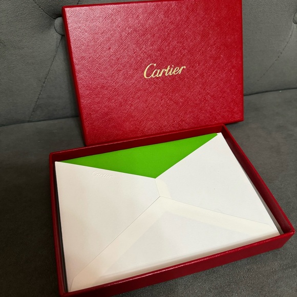 Cartier red box of stationary invitation envelopes only lot of 9 - Picture 2 of 7